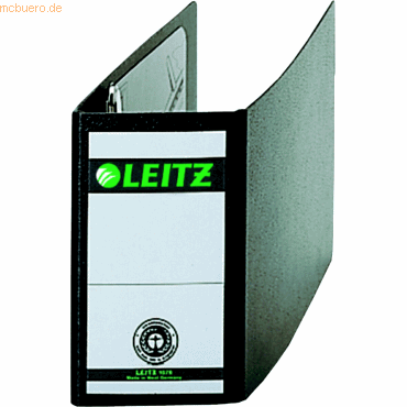 Leitz Ordner A6 quer 77mm Hartpappe schwarz