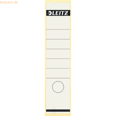 Leitz Ordnerrückenschilder 61x285mm selbstklebend weiß VE=100 Stück