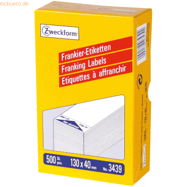 Avery Zweckform Frankieretiketten 130x40mm VE=500 Stück