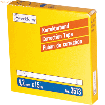 4004182035139 - Korrekturband 42 mm x 15 m (b x l) nicht wieder ablösbar weiß - Avery Zweckform