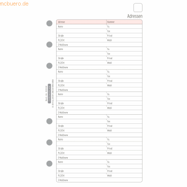 4004182503324 - Ersatzeinlage Adressen-Blätter Midi 4004182503324 50332 16 Blatt