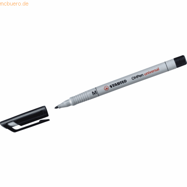 4006381114677 - Folienstift ® OHPen universal 1mm schwarz nicht dokumentenecht Schreibfarbe schwarz - Stabilo