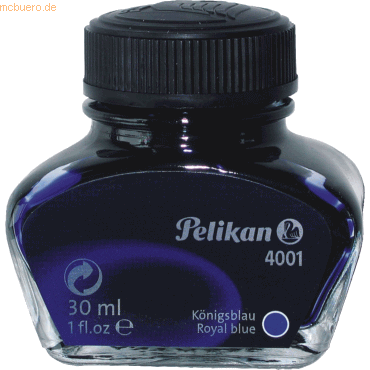 Pelikan Tinte 4001 30ml Glas blauschwarz