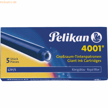 Pelikan Tintenpatrone 4001 GTP königsblau VE=5 Stück