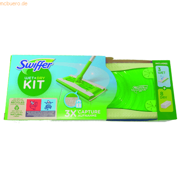 8001841276113 - 276113 - Swiffer Bodenwischer Set Wischer + 8 trocken + 3 feuchte Tücher 8001841276113 - 276113 - Swiffer Bodenwischer Set Wischer + 8 trocken + 3 feuchte Tücher