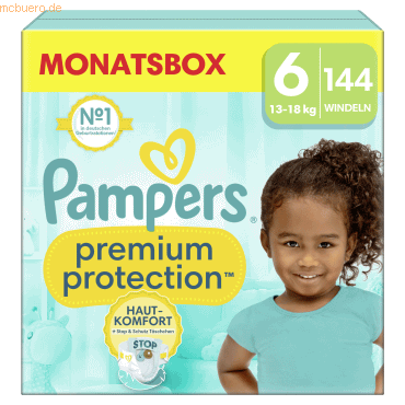 8006540705674 - Pampers® Windeln Monatsbox premium protection™ Größe Gr6 (13+ kg) für Kids und Teens (4-12 Jahre) 144 St 8006540705674 - Pampers® Windeln Monatsbox premium protection™ Größe Gr6 (13+ kg) für Kids und Teens (4-12 Jahre) 144 St