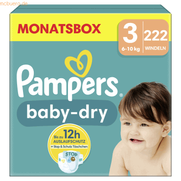 8006540785003 - Windeln baby-dry? Monatsbox Größe Gr3 (6-10 kg) für Babys und Kleinkinder (4-18 Monate) 8006540785003 222 Stück 8006540785003 - Windeln baby-dry? Monatsbox Größe Gr3 (6-10 kg) für Babys und Kleinkinder (4-18 Monate) 8006540785003 222 Stück