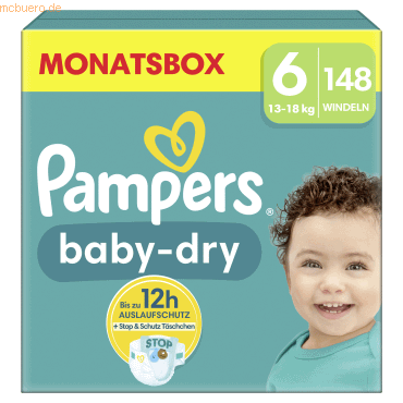 8006540785133 - Windeln baby-dry? Monatsbox Größe Gr6 (13-18 kg) für Kids und Teens (4-12 Jahre) 8006540785133 148 Stück 8006540785133 - Windeln baby-dry? Monatsbox Größe Gr6 (13-18 kg) für Kids und Teens (4-12 Jahre) 8006540785133 148 Stück