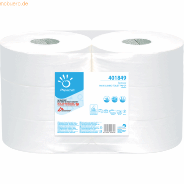 8013924418495 - Toilettenpapier Special Maxi-Jumbo 401849 2-lagig weiß 1180 Blatt Rolle 8013924418495 6 Rolle 8013924418495 - Toilettenpapier Special Maxi-Jumbo 401849 2-lagig weiß 1180 Blatt Rolle 8013924418495 6 Rolle