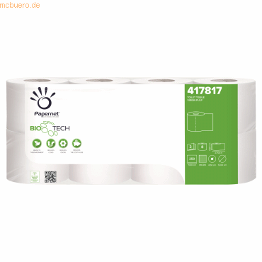 8024929578176 - Toilettenpapier BioTech 417817 3-lagig weiß 250 Blatt Rolle 8024929578176 56 Rolle 8024929578176 - Toilettenpapier BioTech 417817 3-lagig weiß 250 Blatt Rolle 8024929578176 56 Rolle