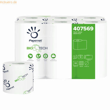 8024929975692 - Toilettenpapier BioTech 407569 2-lagig weiß 165 Blatt Rolle 8024929975692 96 Rolle 8024929975692 - Toilettenpapier BioTech 407569 2-lagig weiß 165 Blatt Rolle 8024929975692 96 Rolle