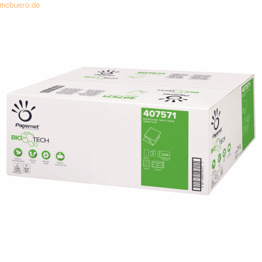 8024929975715 - Toilettenpapier BioTech 407571 2-lagig weiß 224 Blatt Pack 8024929975715 40 Stück 8024929975715 - Toilettenpapier BioTech 407571 2-lagig weiß 224 Blatt Pack 8024929975715 40 Stück