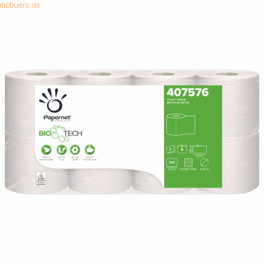 8024929975760 - Toilettenpapier BioTech 407576 2-lagig weiß 250 Blatt Rolle 8024929975760 64 Rolle 8024929975760 - Toilettenpapier BioTech 407576 2-lagig weiß 250 Blatt Rolle 8024929975760 64 Rolle