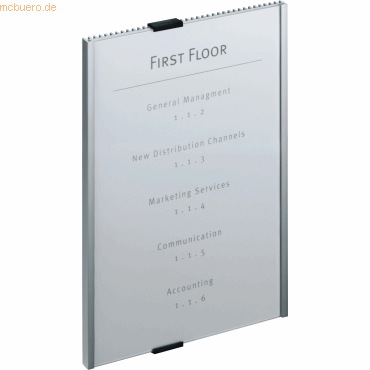 Durable Türschild Info Sign 210x297mm silber