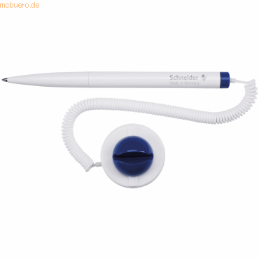 Schneider Kugelschreiber Klick-Fix-Pen mit Schnur weiß/blau