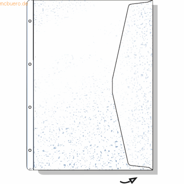 Hetzel Dokumentenhüllen A4+ rechts offen 180my VE=5 Stück