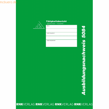 RNK Ausbildungsnachweis wöchentliche/monatliche Eintragung