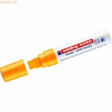 4004764787913 - Kreidemarker 4090 4-4090066 4-15mm Keilspitze neonorange - Edding