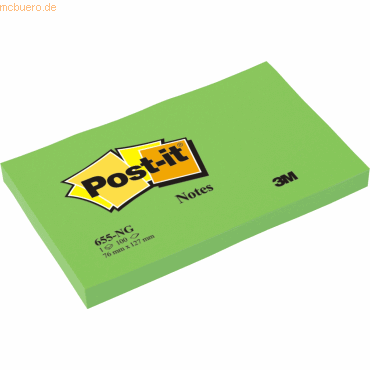 3134375221436 - Post-it ® - Post-it Haftnotiz 655N 127x76mm 100Blatt grün