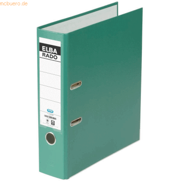 20 x Elba Ordner rado-Lux A4 Acrylat/Papier 80mm grün