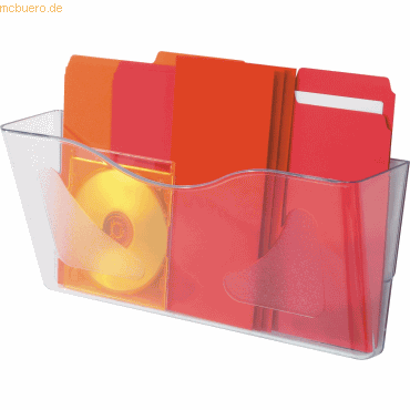 5025348074334 - wandmontierbarer Prospektständer Polystyrol 380 x 105 x 180mm DIN A4 Transparent 5025348074334 - wandmontierbarer Prospektständer Polystyrol 380 x 105 x 180mm DIN A4 Transparent