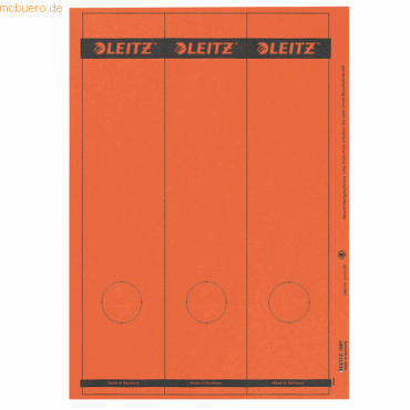 Leitz Ordnerrückenschilder 61.5x285mm auf A4 selbstklebend VE=75 rot