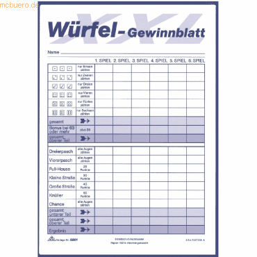 4002871580106 - Würfelblock XXL 5801 DIN A5 2 Block