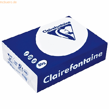 10 x Clairefontaine Kopierpapier Clairalfa A5 80g/qm weiß VE=500 Blatt