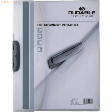 25 x Durable Klemmmappe Duraswing Project A4 transparent