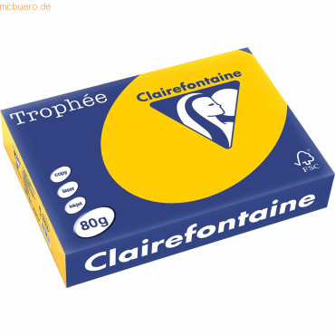 3329680197808 - Kopierpapier Trophee 1978C sonnenblumengelb A4 80g  3329680197808 500 Stück