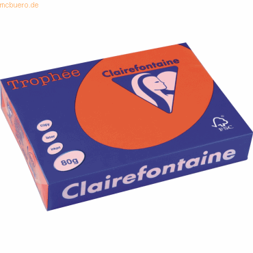 3329680187304 - Kopierpapier Trophee 1873C ziegelrot A4 80g  3329680187304 500 Blatt