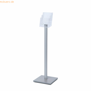 8595578307825 - SHOWDOWN DIN A5 Broschürenständer Silber MB3C160 330 (B) x 330 (T) x 1060 (H) mm