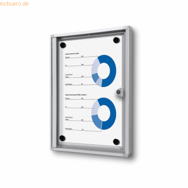 8595578316018 - SHOWDOWN Abschließbarer Schaukasten Magnetisch 271 (B) x 35 (H) cm Silber 1 x DIN A4 8595578316018 - SHOWDOWN Abschließbarer Schaukasten Magnetisch 271 (B) x 35 (H) cm Silber 1 x DIN A4
