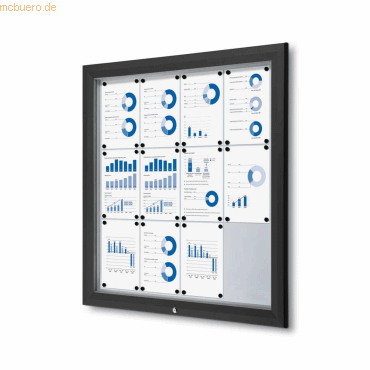 8595578321845 - SHOWDOWN Abschließbarer Schaukasten Magnetisch 1025 (B) x 1067 (H) cm Schwarz 12 x DIN A4 8595578321845 - SHOWDOWN Abschließbarer Schaukasten Magnetisch 1025 (B) x 1067 (H) cm Schwarz 12 x DIN A4