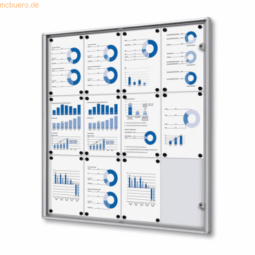 8595578357660 - SHOWDOWN Abschließbarer Schaukasten Magnetisch 931 (B) x 963 (H) cm Silber 12 x DIN A4 8595578357660 - SHOWDOWN Abschließbarer Schaukasten Magnetisch 931 (B) x 963 (H) cm Silber 12 x DIN A4
