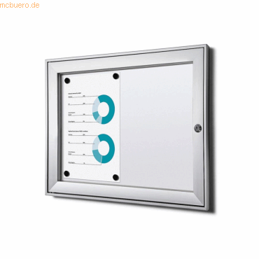 8595578357677 - SHOWDOWN Abschließbarer Schaukasten Magnetisch 521 (B) x 388 (H) cm Silber 2 x DIN A4 8595578357677 - SHOWDOWN Abschließbarer Schaukasten Magnetisch 521 (B) x 388 (H) cm Silber 2 x DIN A4