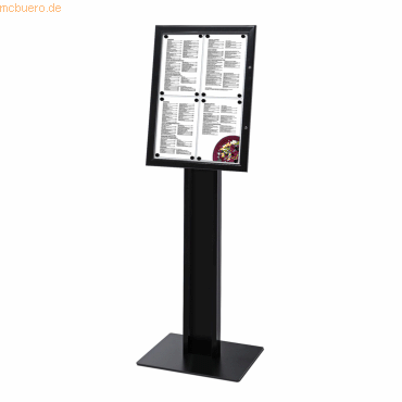 8596052043635 - SHOWDOWN Menütafel Schwarz Freistehend Aluminium Stahl 500 (B) x 400 (T) x 1280 (H) mm 8596052043635 - SHOWDOWN Menütafel Schwarz Freistehend Aluminium Stahl 500 (B) x 400 (T) x 1280 (H) mm