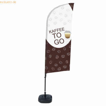 8596052143335 - SHOWDOWN Strandflagge Kaffee To Go Windform 330 x 89 cm Einzel Aluminium 8596052143335 - SHOWDOWN Strandflagge Kaffee To Go Windform 330 x 89 cm Einzel Aluminium
