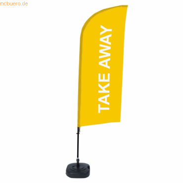 8596052143380 - SHOWDOWN Strandflagge Take Away Windform Gelb 330 x 89 cm Einzel Aluminium