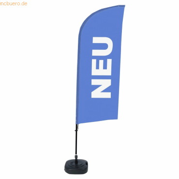 8596052143472 - SHOWDOWN Strandflagge Neu Windform Blau 330 x 89 cm Einzel Aluminium