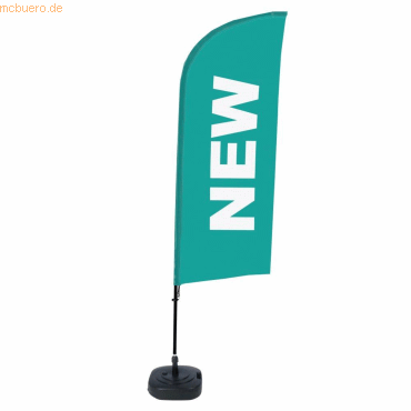 8596052143496 - SHOWDOWN Strandflagge New Windform Türkis 330 x 89 cm Einzel Aluminium