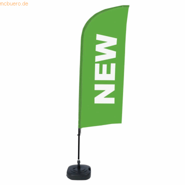 8596052143526 - SHOWDOWN Strandflagge New Windform Grün 330 x 89 cm Einzel Aluminium 8596052143526 - SHOWDOWN Strandflagge New Windform Grün 330 x 89 cm Einzel Aluminium