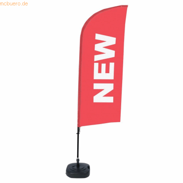 8596052143588 - SHOWDOWN Strandflagge New Windform Rot 330 x 89 cm Einzel Aluminium 8596052143588 - SHOWDOWN Strandflagge New Windform Rot 330 x 89 cm Einzel Aluminium