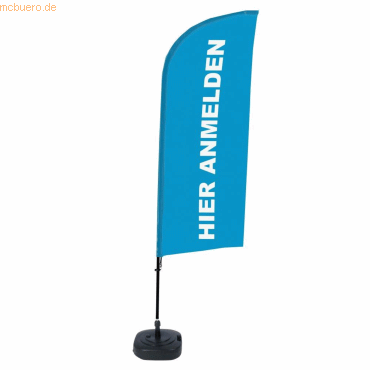 8596052143847 - Showdown Beachflag Hier Anmelden bl deutsch 8596052143847 Showdown Displays
