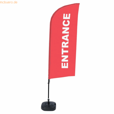8596052143953 - SHOWDOWN Strandflagge Entrance Windform Rot 330 x 89 cm Einzel Aluminium