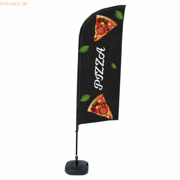 8596052144059 - SHOWDOWN Strandflagge Pizza Windform 330 x 89 cm Einzel Aluminium