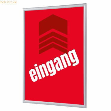 8596052148361 - Showdown Displays - Showdown Klapprahmen - din A1 - Komplett-Set - Eingang Deutsch - Rot Silber