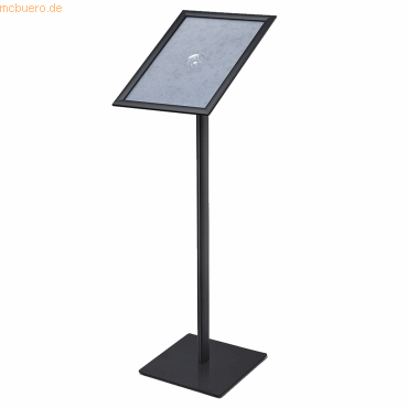 8596052157530 - SHOWDOWN Menütafel Schwarz Standard Design Aluminium Stahl 330 (B) x 391 (T) x 1100 (H) mm