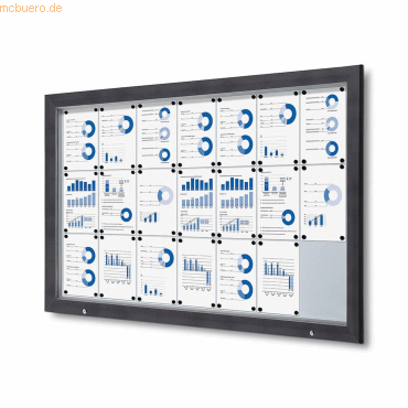 8596052163166 - SHOWDOWN Abschließbarer Schaukasten Magnetisch 1685 (B) x 1067 (H) cm Anthrazit 21 x DIN A4 8596052163166 - SHOWDOWN Abschließbarer Schaukasten Magnetisch 1685 (B) x 1067 (H) cm Anthrazit 21 x DIN A4
