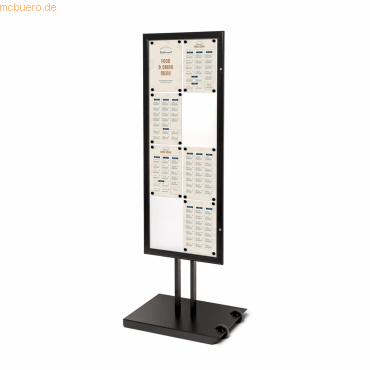 8596052169137 - SHOWDOWN Menütafel Schwarz Outdoor Aluminium Metall 598 (B) x 448 (T) x 1660 (H) mm 8596052169137 - SHOWDOWN Menütafel Schwarz Outdoor Aluminium Metall 598 (B) x 448 (T) x 1660 (H) mm